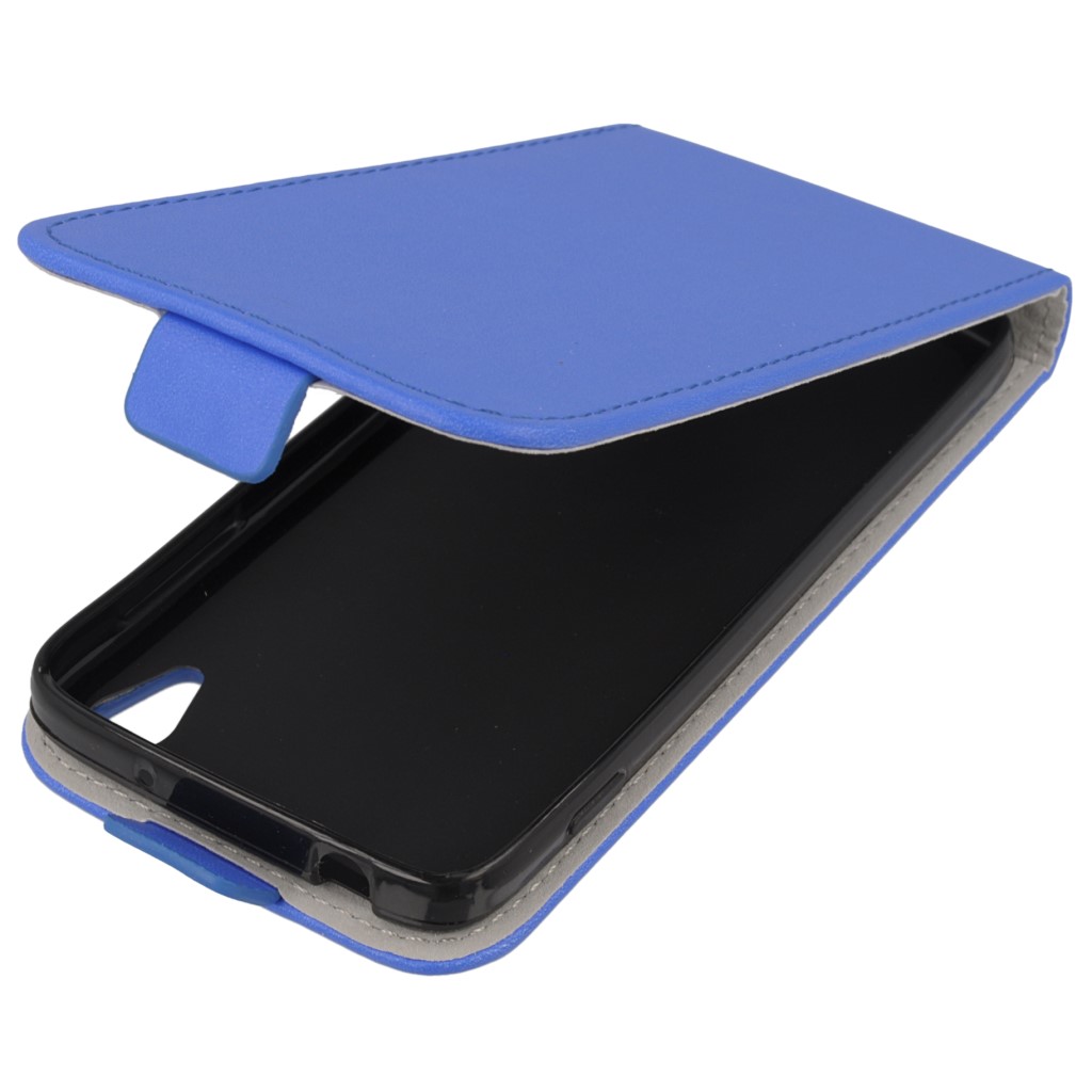 Pokrowiec z klapk na magnes Prestige Slim Flexi niebieski ALCATEL One Touch Idol 3 4.7 cala