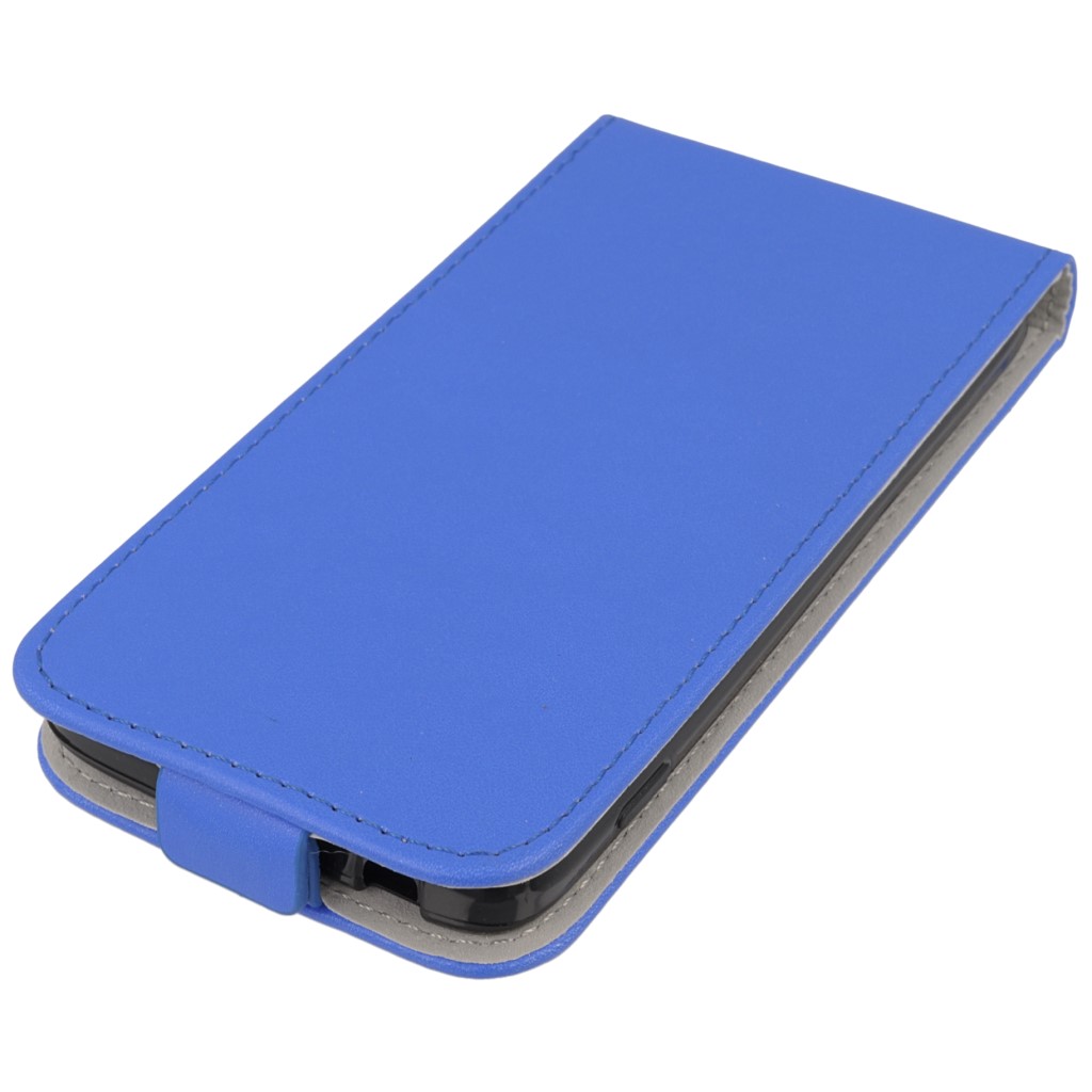 Pokrowiec z klapk na magnes Prestige Slim Flexi niebieski ALCATEL One Touch Idol 3 4.7 cala / 2