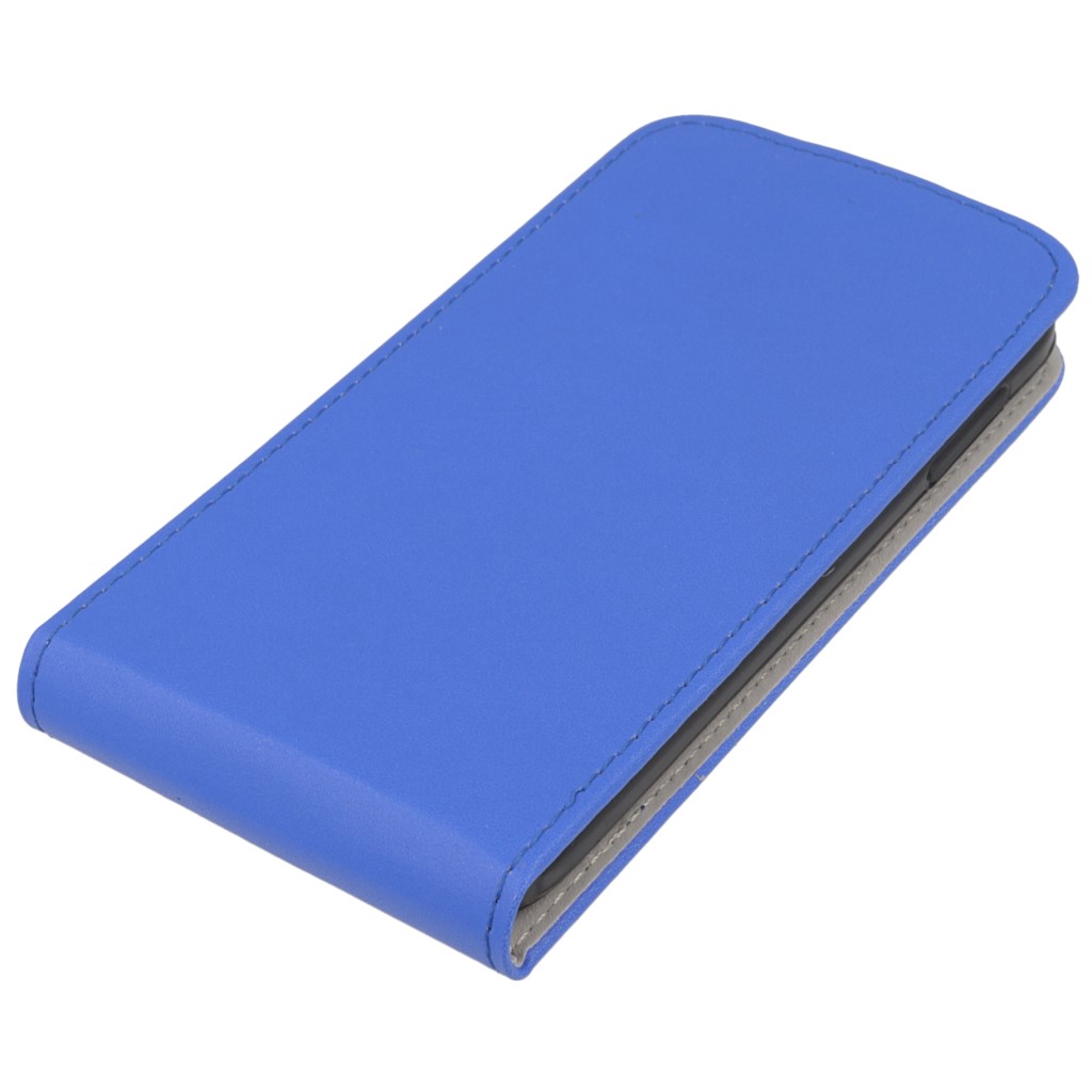 Pokrowiec z klapk na magnes Prestige Slim Flexi niebieski ALCATEL One Touch Idol 3 4.7 cala / 3