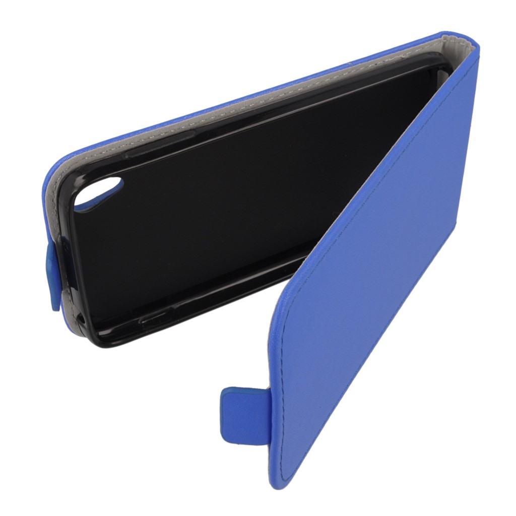 Pokrowiec z klapk na magnes Prestige Slim Flexi niebieski ALCATEL One Touch Idol 3 4.7 cala / 8