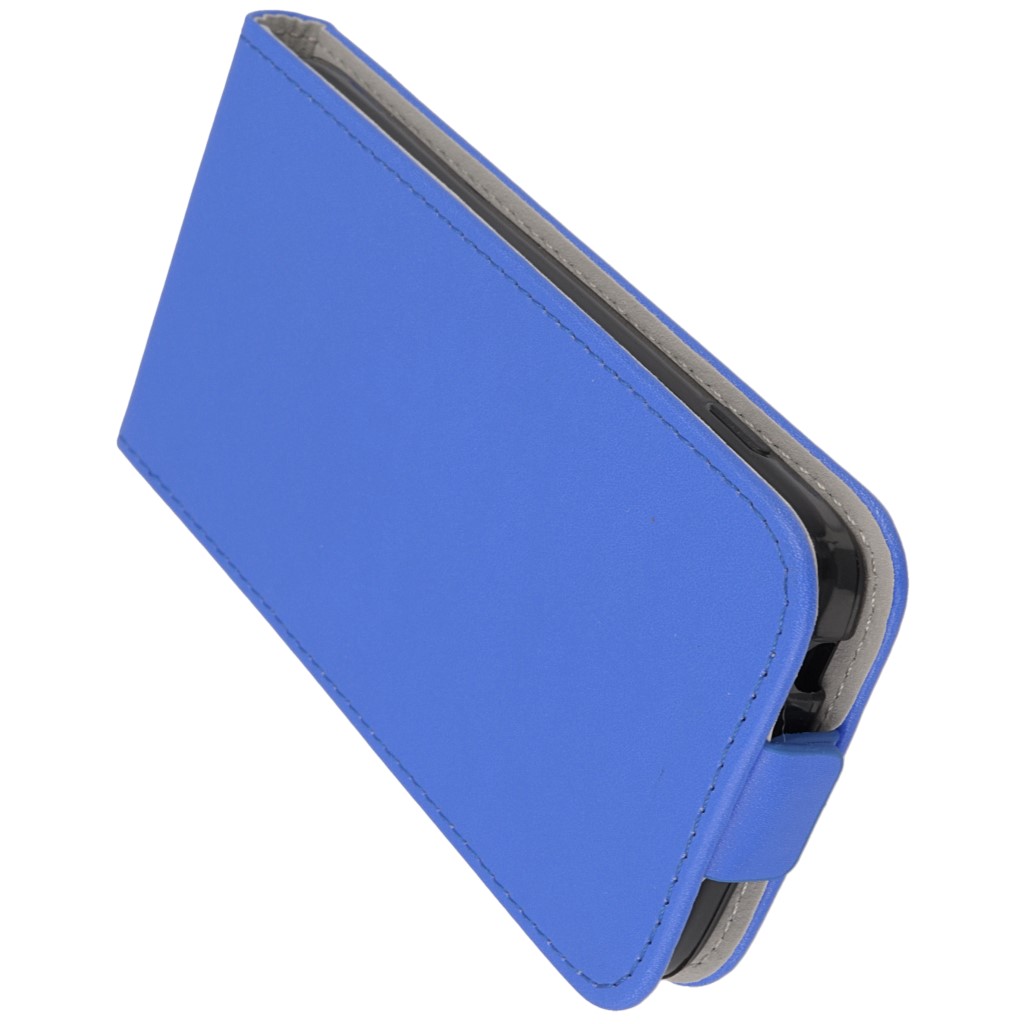 Pokrowiec z klapk na magnes Prestige Slim Flexi niebieski ALCATEL One Touch Idol 3 4.7 cala / 9