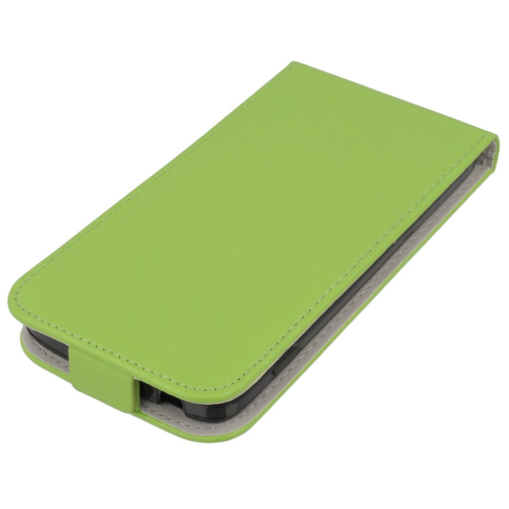 Pokrowiec z klapk na magnes Prestige Slim Flexi zielony ALCATEL One Touch Idol 3 4.7 cala / 2