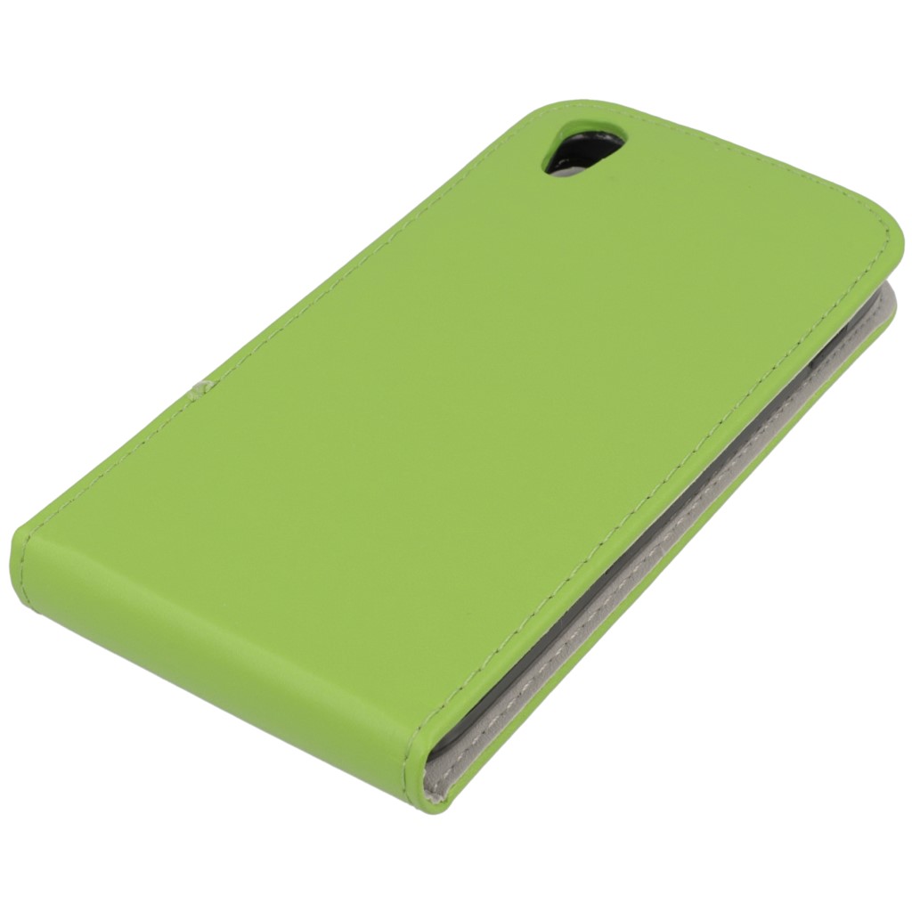 Pokrowiec z klapk na magnes Prestige Slim Flexi zielony ALCATEL One Touch Idol 3 4.7 cala / 4