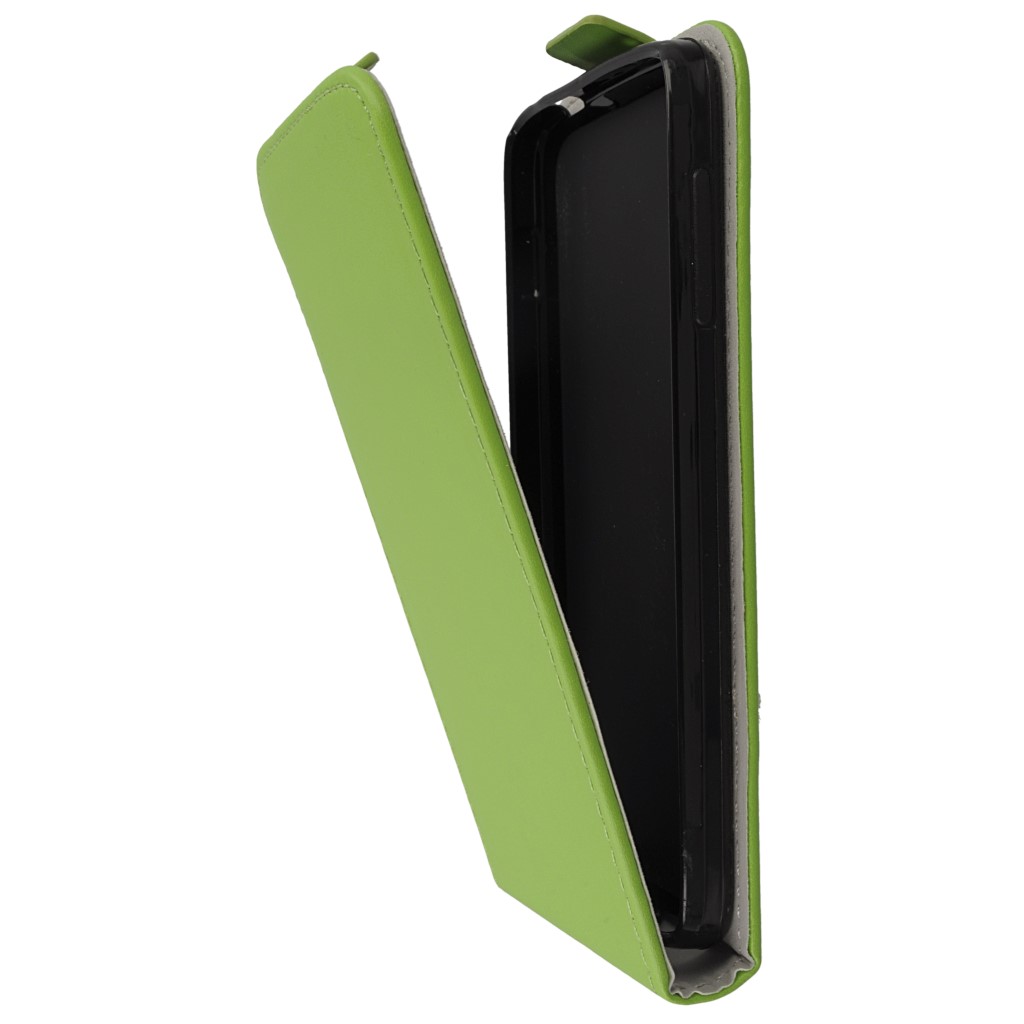 Pokrowiec z klapk na magnes Prestige Slim Flexi zielony ALCATEL One Touch Idol 3 4.7 cala / 7