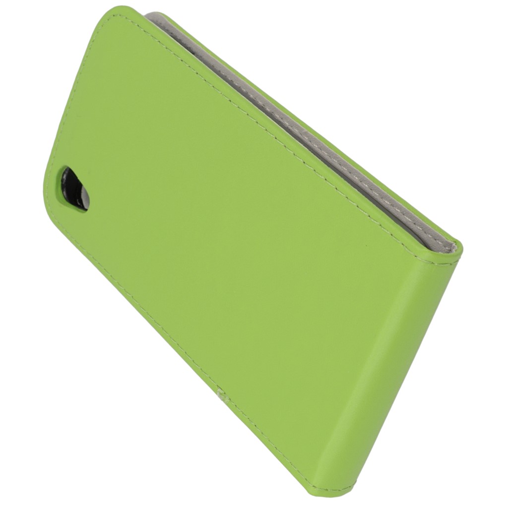Pokrowiec z klapk na magnes Prestige Slim Flexi zielony ALCATEL One Touch Idol 3 4.7 cala / 10