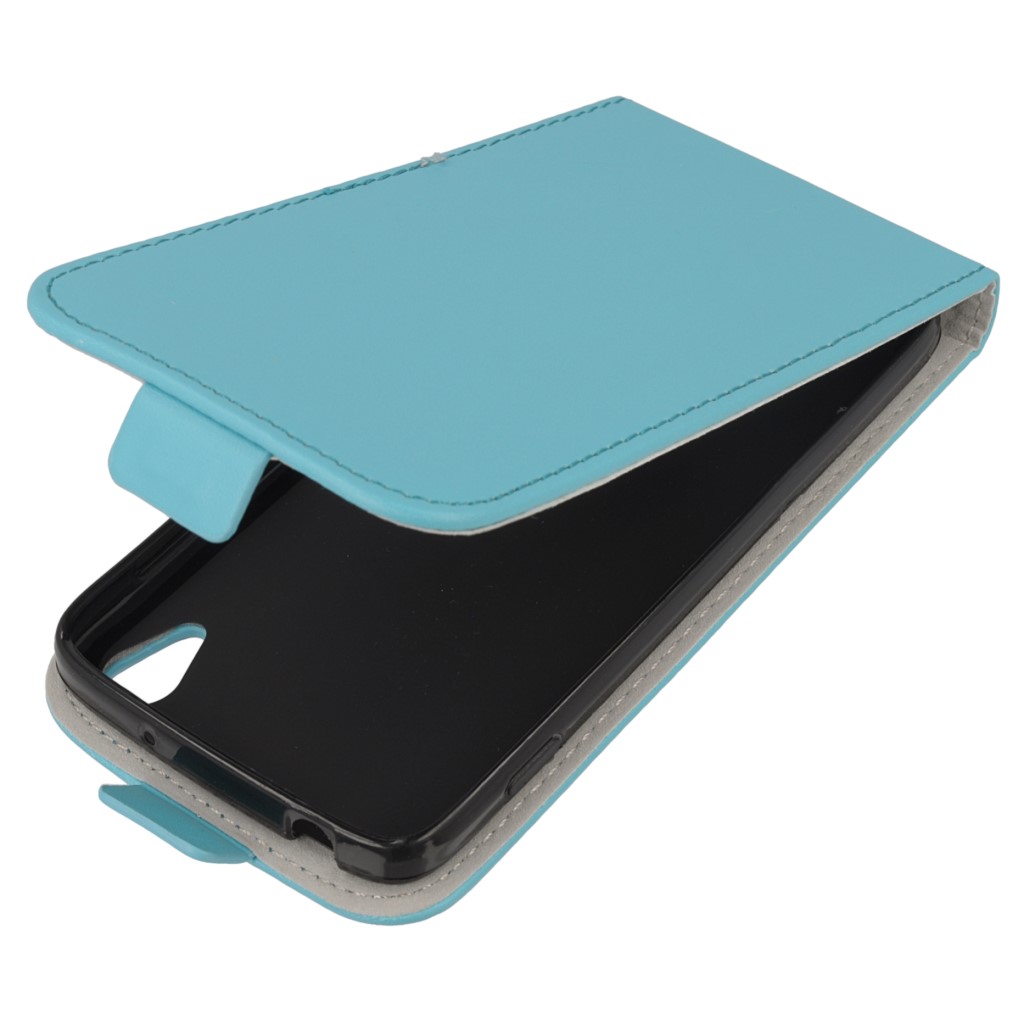 Pokrowiec z klapk na magnes Prestige Slim Flexi jasny niebieski ALCATEL One Touch Idol 3 4.7 cala
