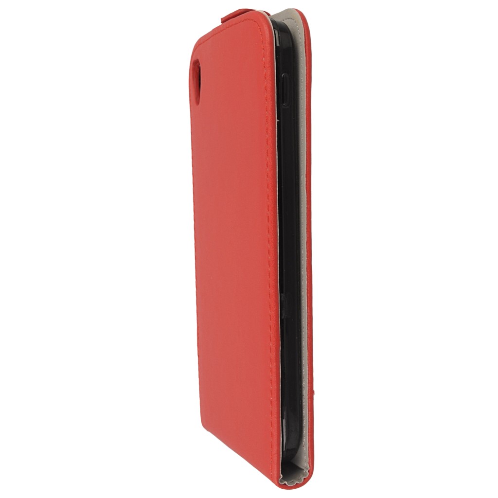 Pokrowiec z klapk na magnes Prestige Slim Flexi czerwony ALCATEL One Touch Idol 3 5.5 cala / 6