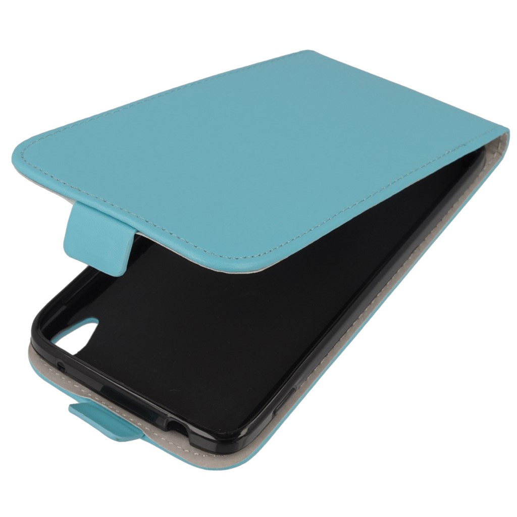 Pokrowiec z klapk na magnes Prestige Slim Flexi jasny niebieski ALCATEL One Touch Idol 3 5.5 cala