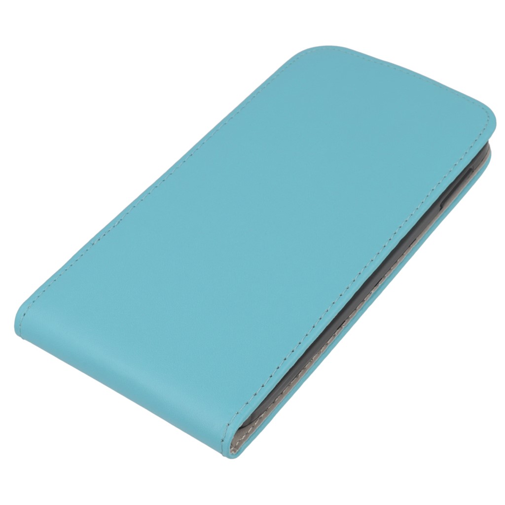 Pokrowiec z klapk na magnes Prestige Slim Flexi jasny niebieski ALCATEL One Touch Idol 3 5.5 cala / 3