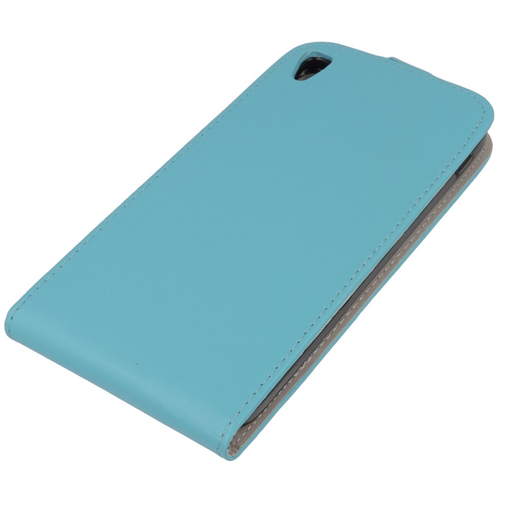 Pokrowiec z klapk na magnes Prestige Slim Flexi jasny niebieski ALCATEL One Touch Idol 3 5.5 cala / 5