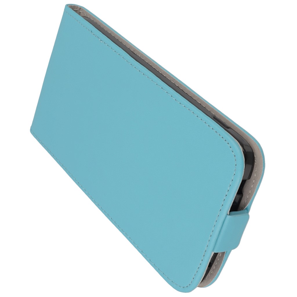 Pokrowiec z klapk na magnes Prestige Slim Flexi jasny niebieski ALCATEL One Touch Idol 3 5.5 cala / 8