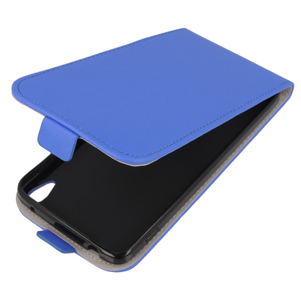 Pokrowiec z klapk na magnes Prestige Slim Flexi niebieski ALCATEL One Touch Idol 3 5.5 cala