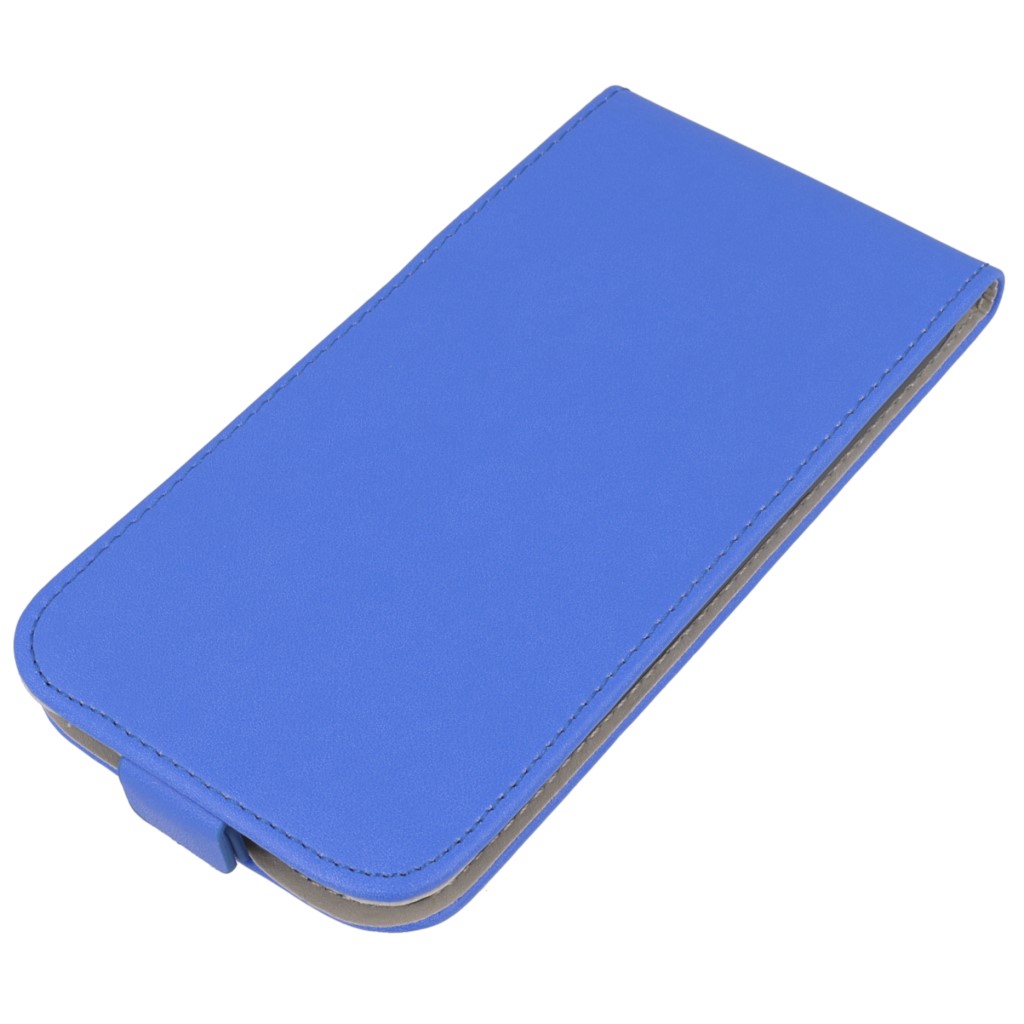 Pokrowiec z klapk na magnes Prestige Slim Flexi niebieski ALCATEL One Touch Idol 3 5.5 cala / 2