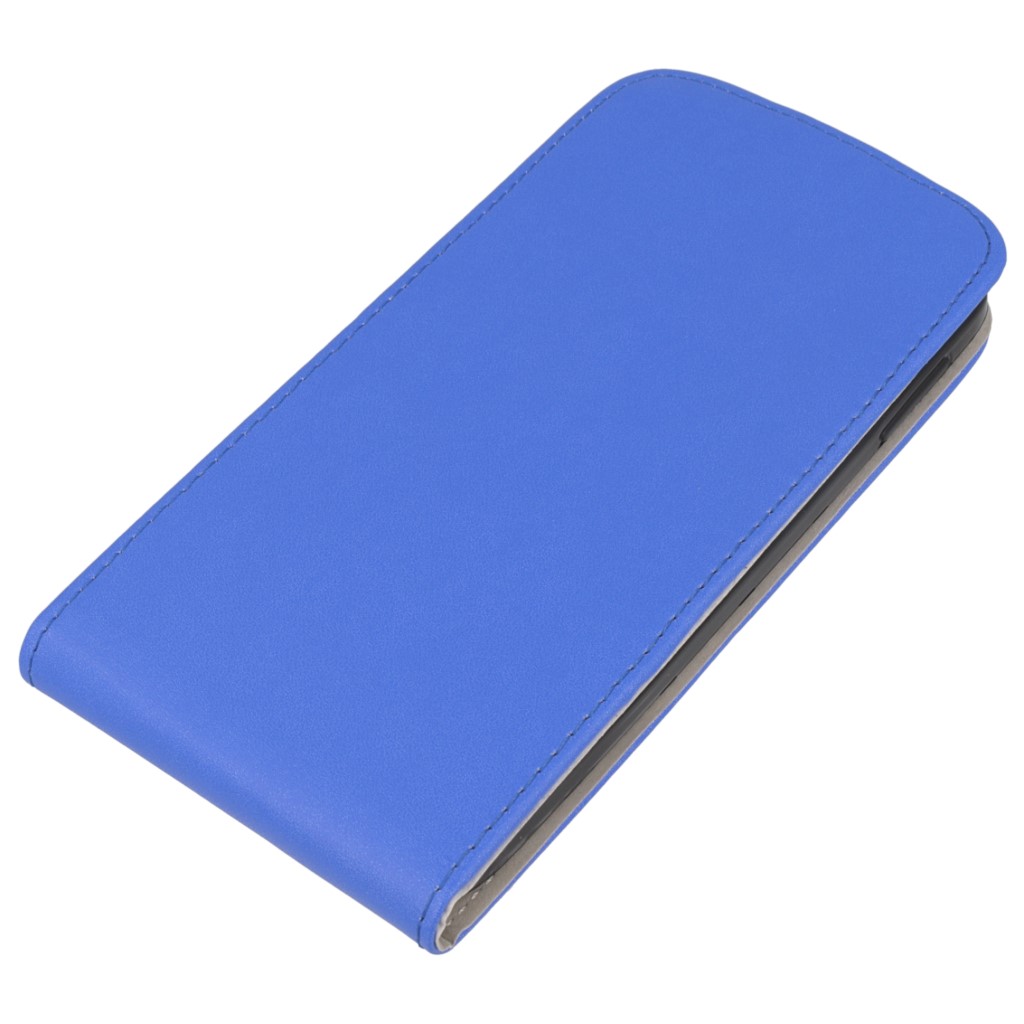 Pokrowiec z klapk na magnes Prestige Slim Flexi niebieski ALCATEL One Touch Idol 3 5.5 cala / 3
