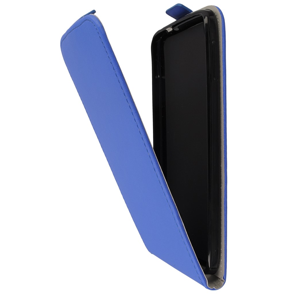 Pokrowiec z klapk na magnes Prestige Slim Flexi niebieski ALCATEL One Touch Idol 3 5.5 cala / 7