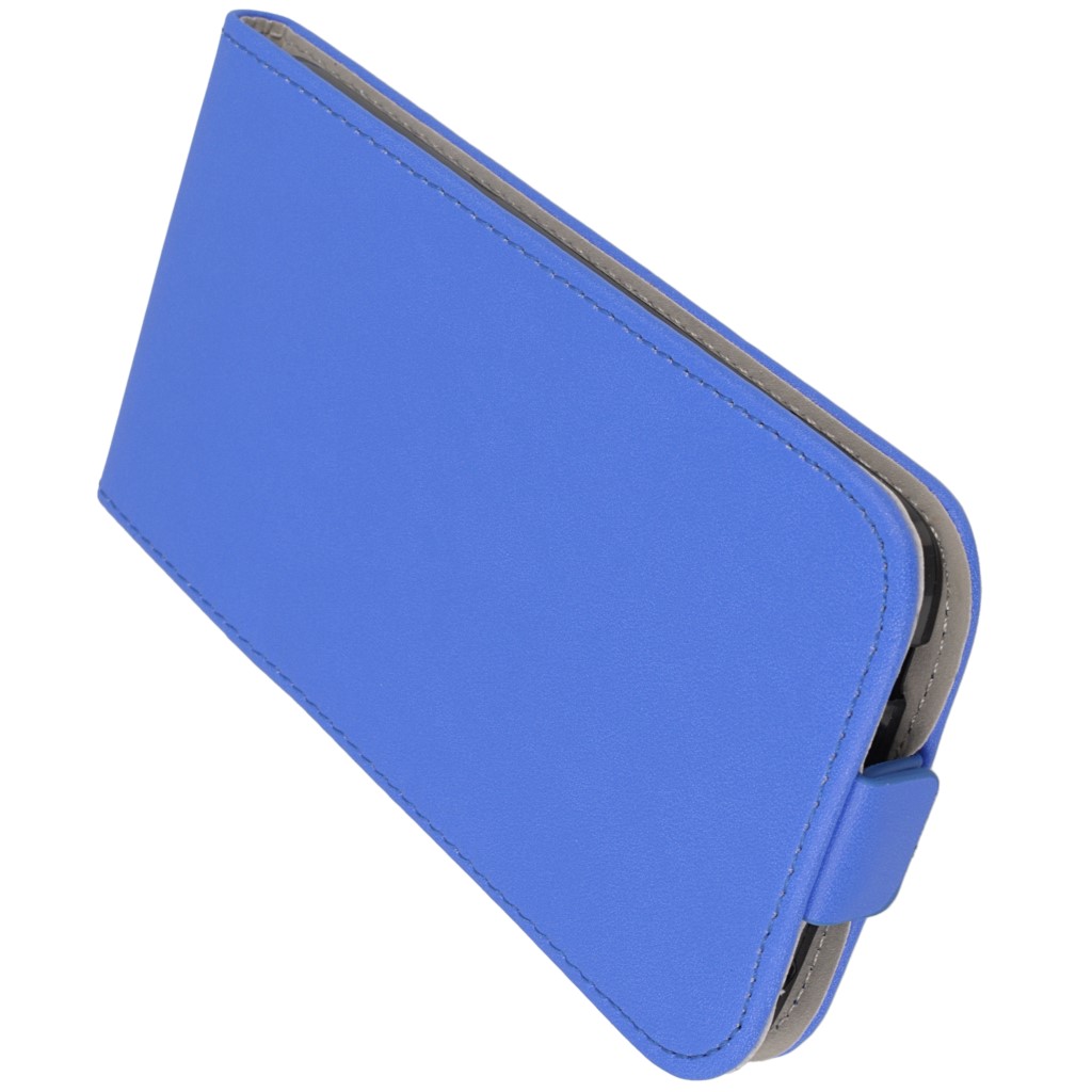 Pokrowiec z klapk na magnes Prestige Slim Flexi niebieski ALCATEL One Touch Idol 3 5.5 cala / 8
