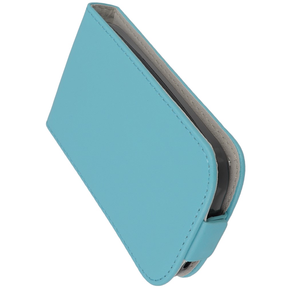 Pokrowiec z klapk na magnes Prestige Slim Flexi jasny niebieski ALCATEL One Touch Pop C3 / 9