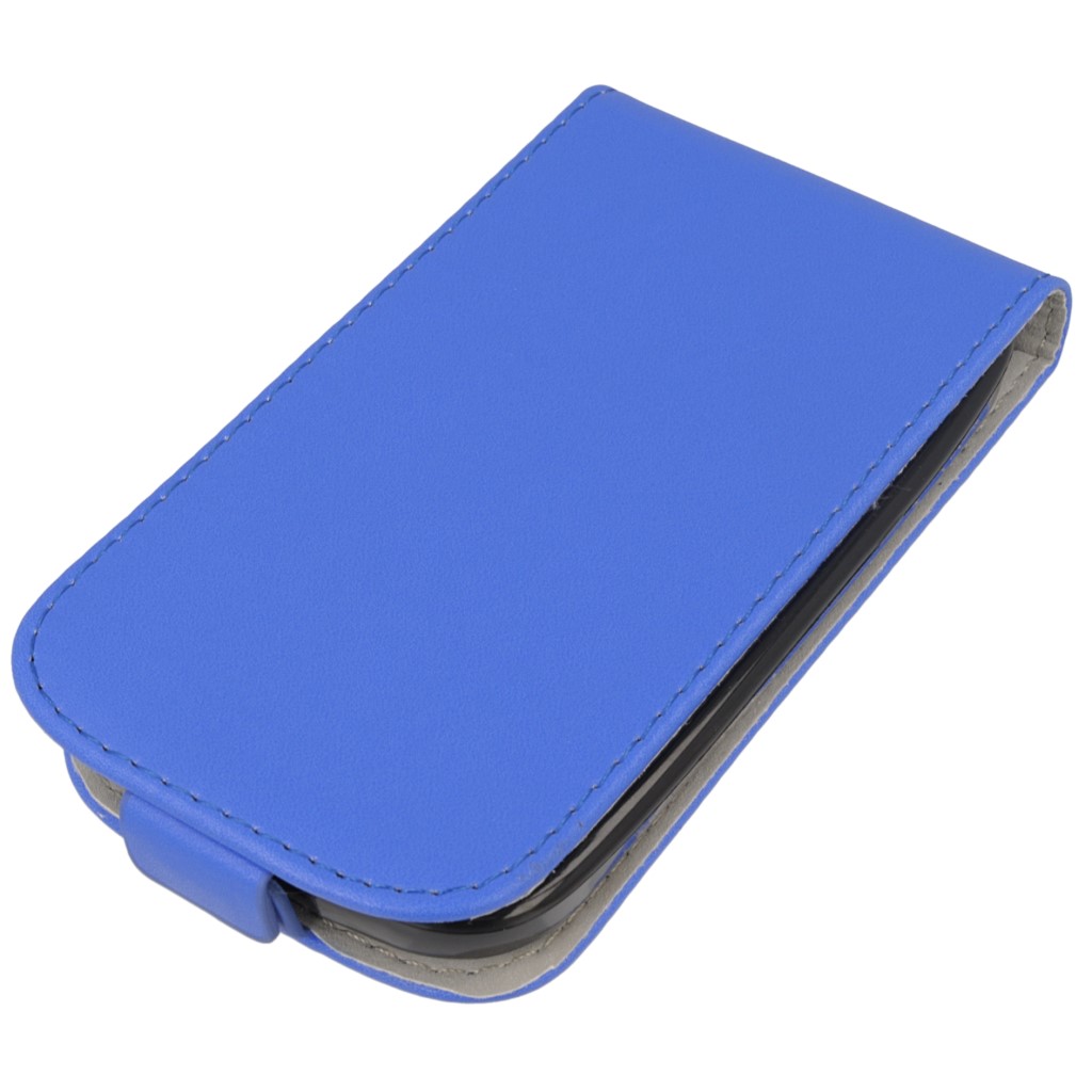 Pokrowiec z klapk na magnes Prestige Slim Flexi niebieski ALCATEL One Touch Pop C3 / 2