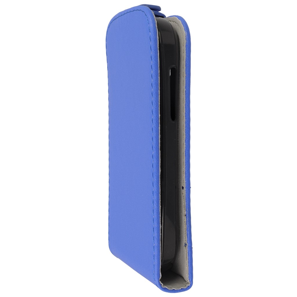 Pokrowiec z klapk na magnes Prestige Slim Flexi niebieski ALCATEL One Touch Pop C3 / 6
