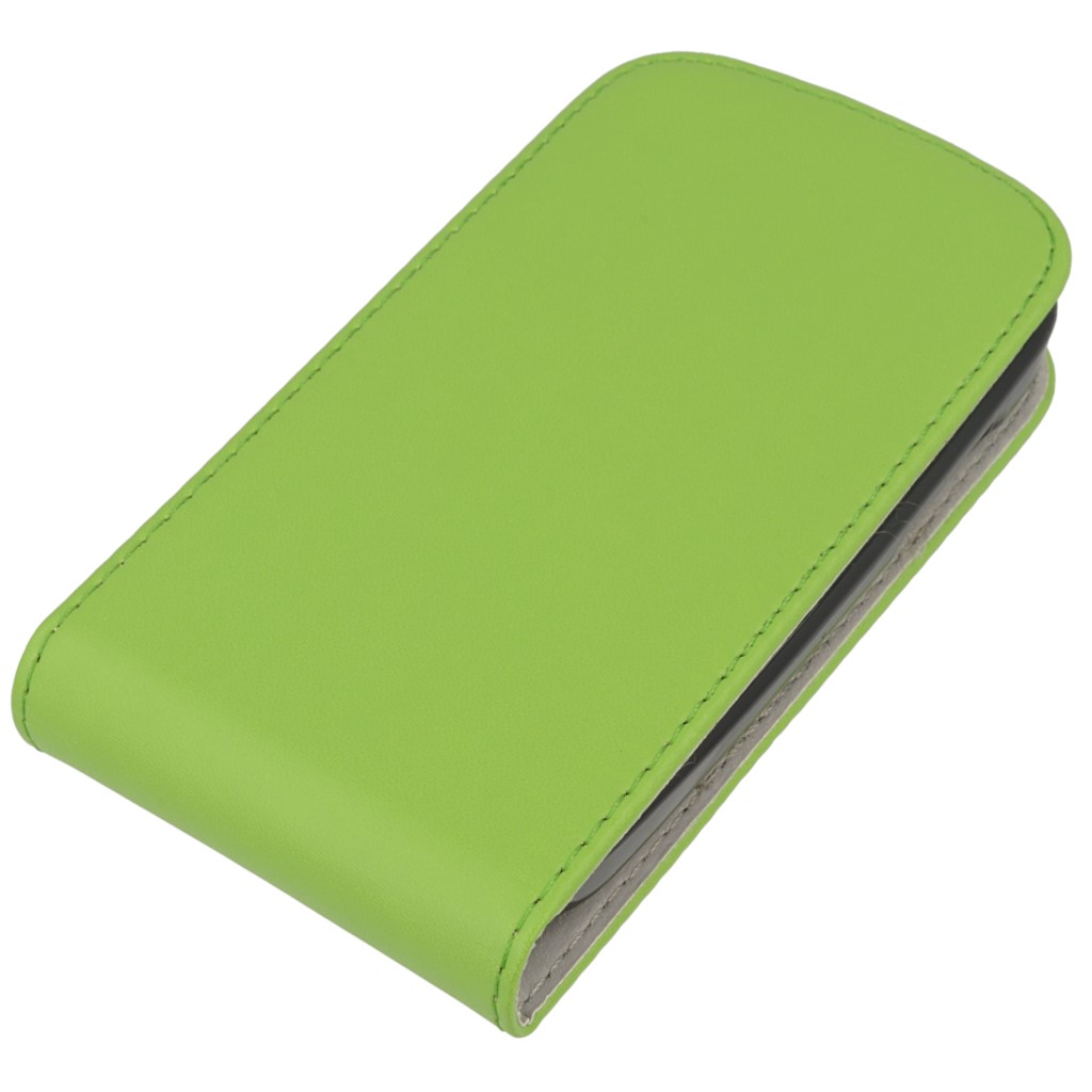 Pokrowiec z klapk na magnes Prestige Slim Flexi zielony ALCATEL One Touch Pop C2 / 3