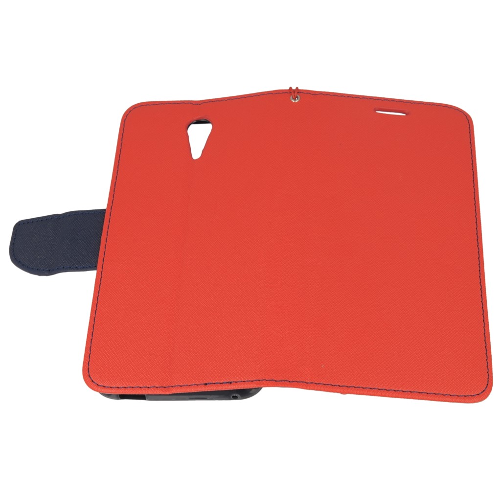 Pokrowiec etui z klapk na magnes Fancy Case czerwono-granatowe LG G3 mini / 11