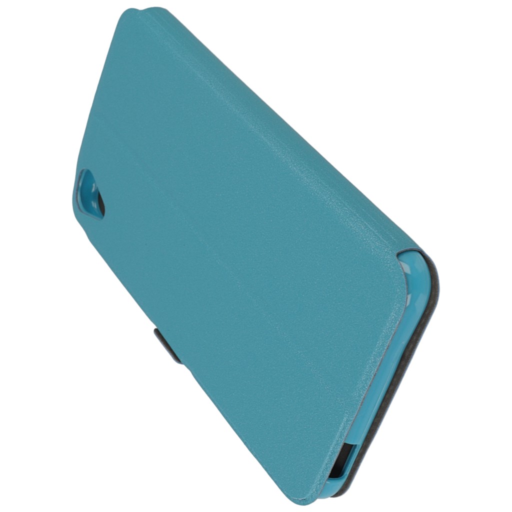 Pokrowiec etui Flexi Book niebieskie HTC One M9 Prime CE / 9