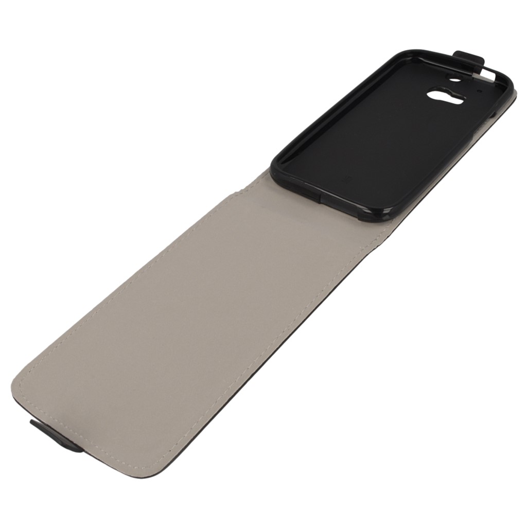 Pokrowiec z klapk na magnes Prestige Slim Flexi czarny HTC One M8s / 8