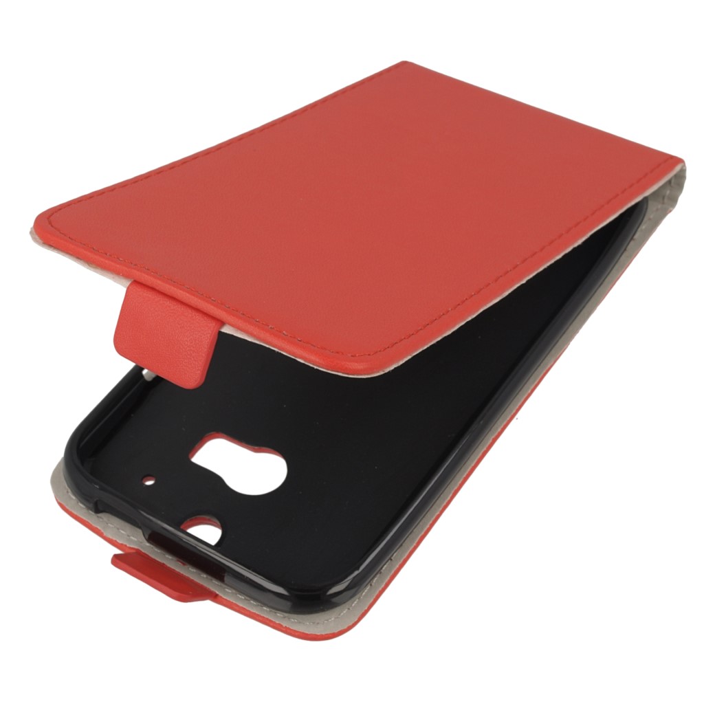 Pokrowiec z klapk na magnes Prestige Slim Flexi czerwony HTC One M8s