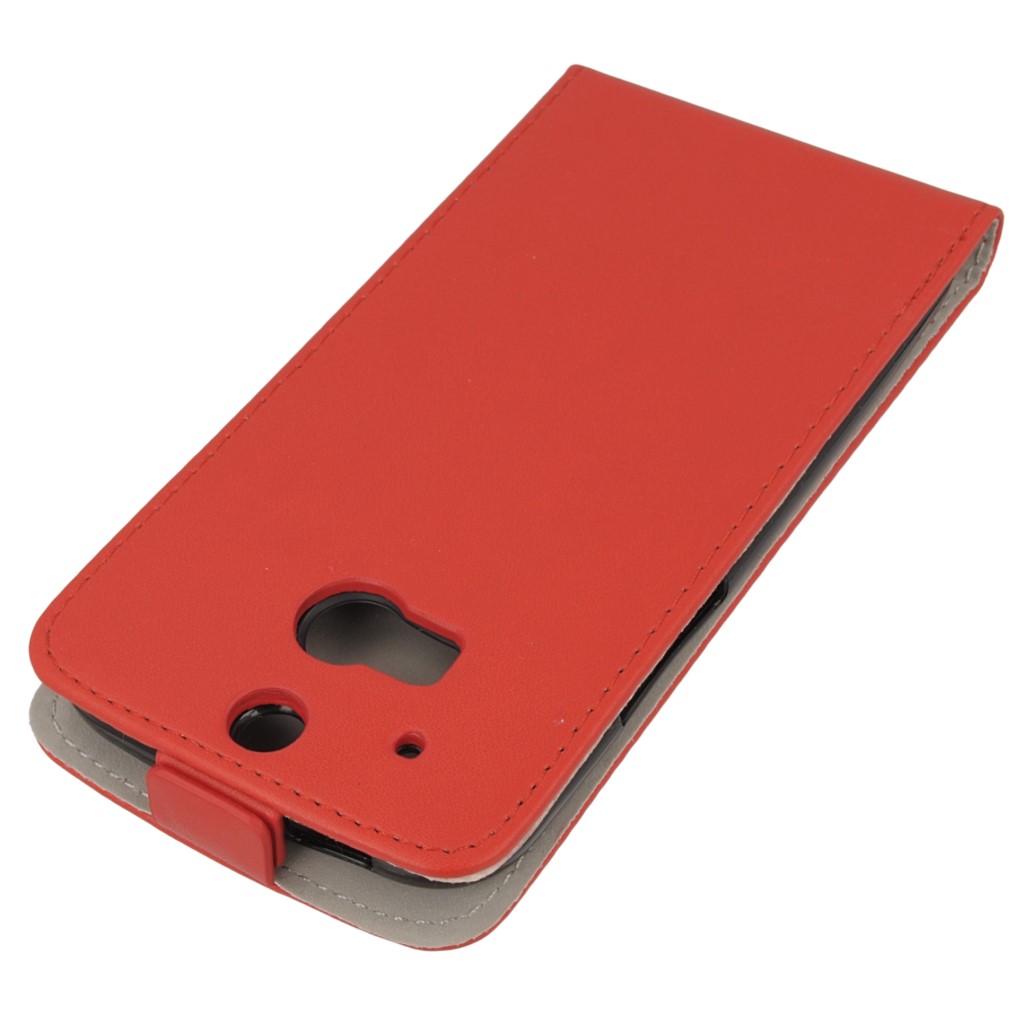 Pokrowiec z klapk na magnes Prestige Slim Flexi czerwony HTC One M8s / 4