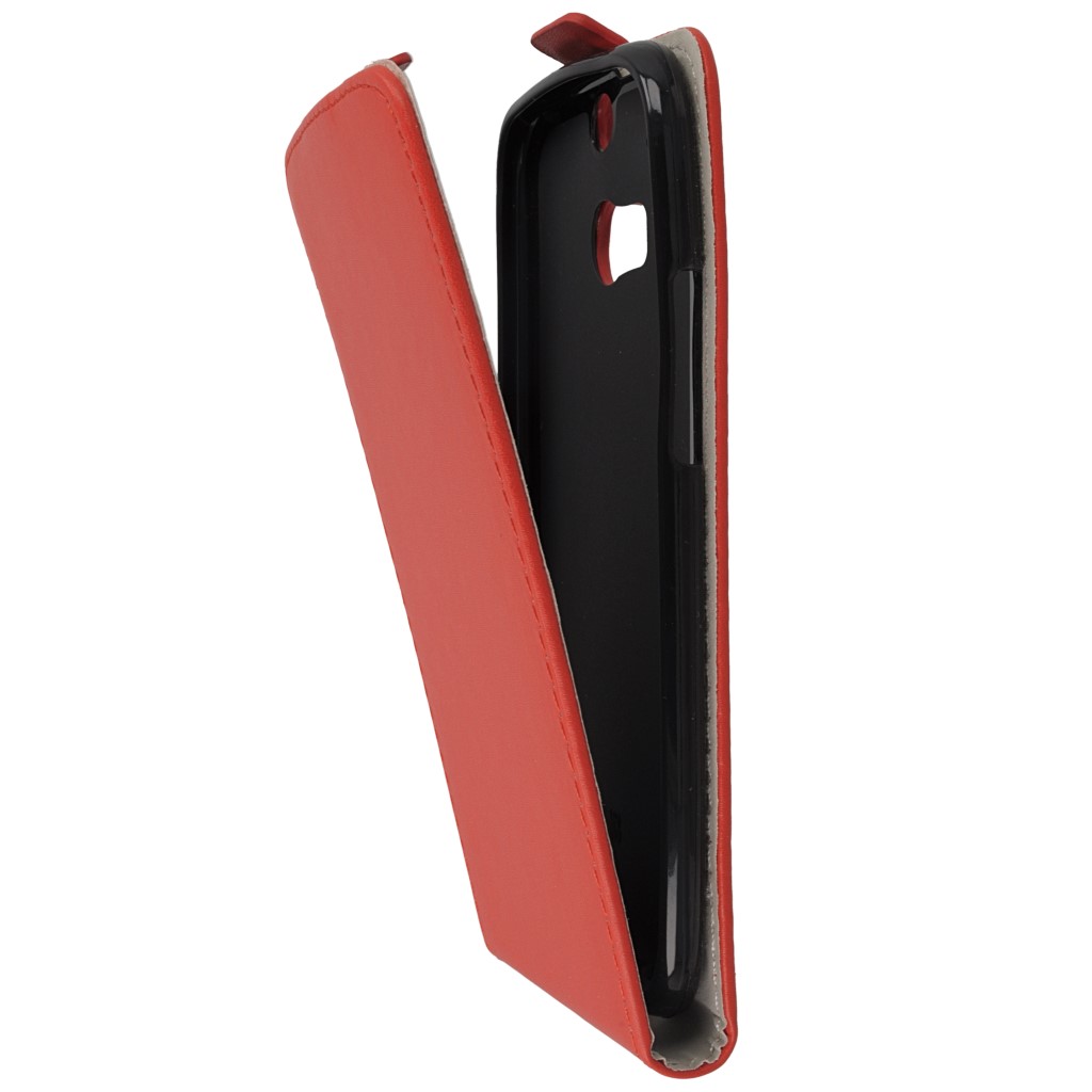 Pokrowiec z klapk na magnes Prestige Slim Flexi czerwony HTC One M8s / 7