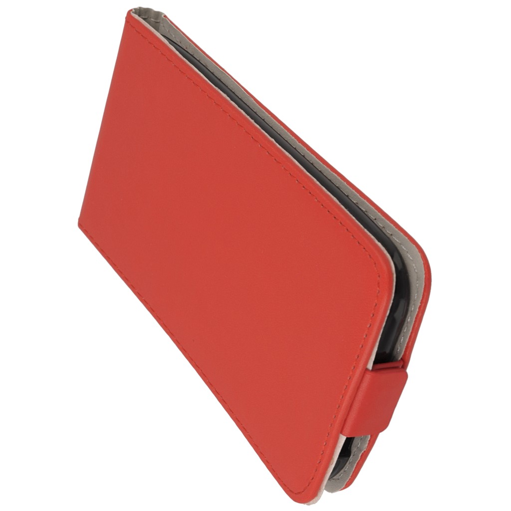 Pokrowiec z klapk na magnes Prestige Slim Flexi czerwony HTC One M8s / 6