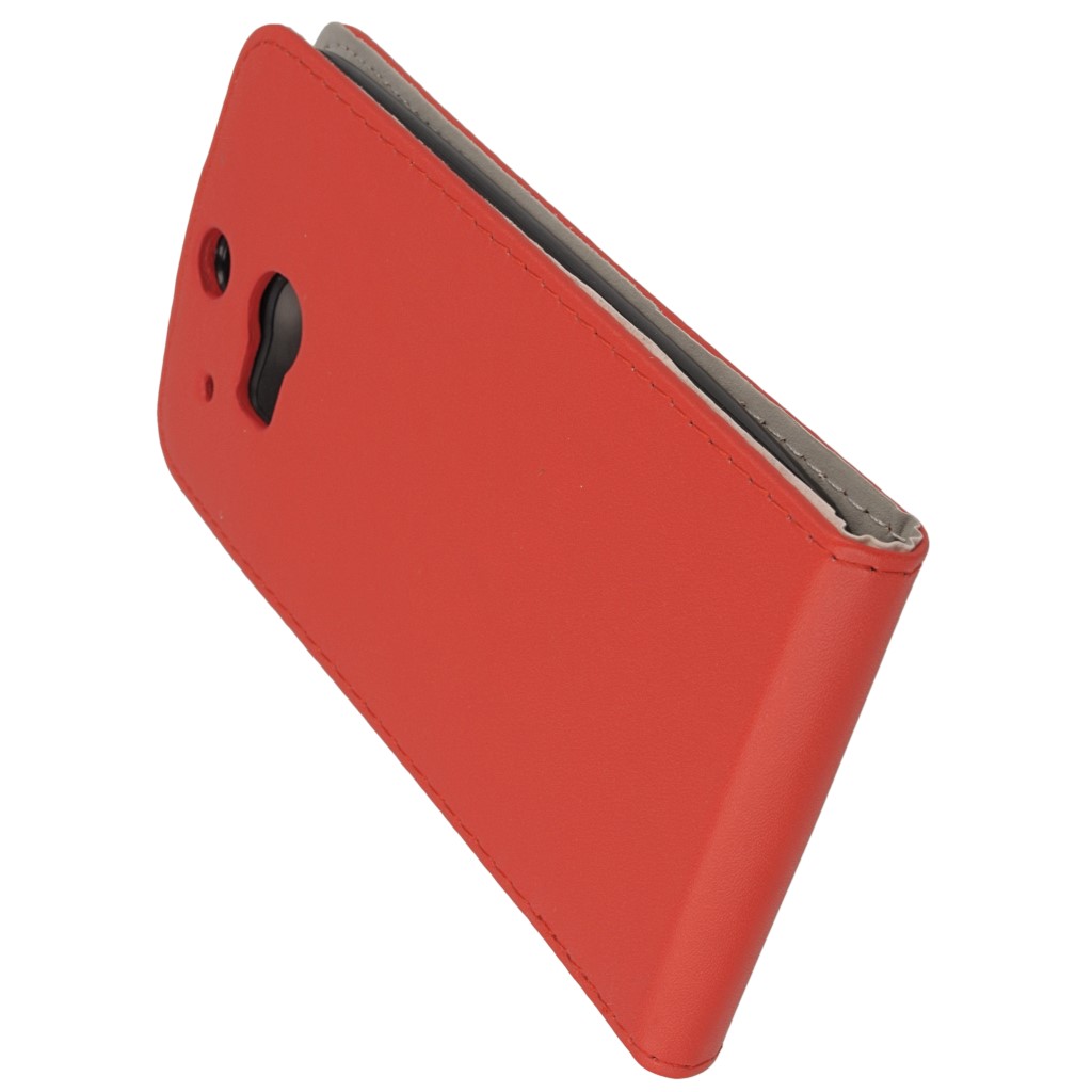 Pokrowiec z klapk na magnes Prestige Slim Flexi czerwony HTC One M8s / 5
