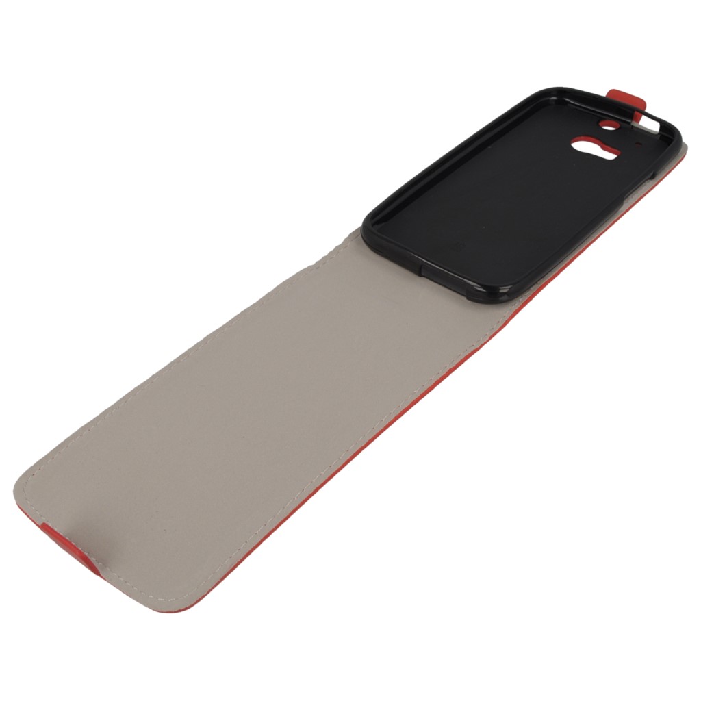 Pokrowiec z klapk na magnes Prestige Slim Flexi czerwony HTC One M8s / 9