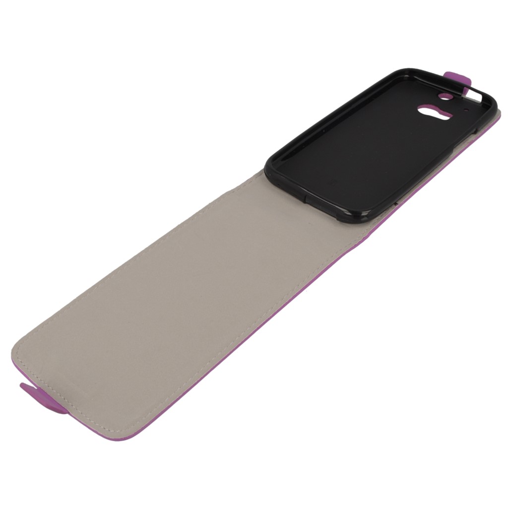 Pokrowiec z klapk na magnes Prestige Slim Flexi fioletowy HTC One M8s / 9