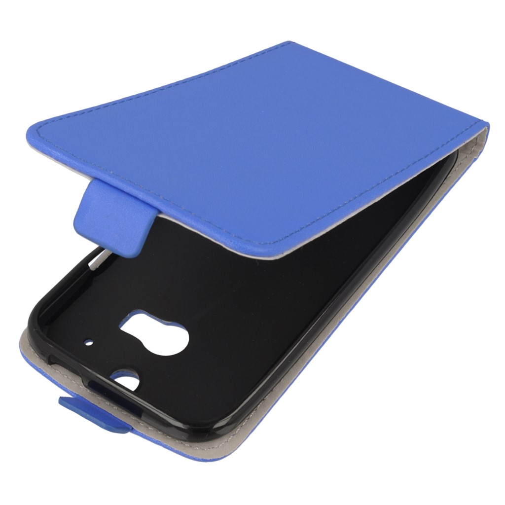 Pokrowiec z klapk na magnes Prestige Slim Flexi  niebieski HTC One M8s