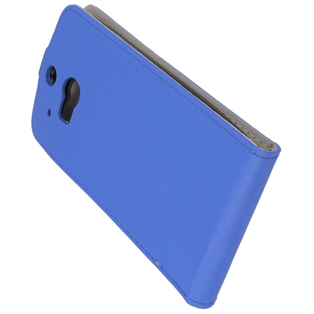 Pokrowiec z klapk na magnes Prestige Slim Flexi  niebieski HTC One M8s / 5
