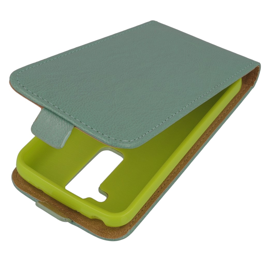 Pokrowiec z klapk na magnes Prestige Slim Flexi zielony LG G3 mini