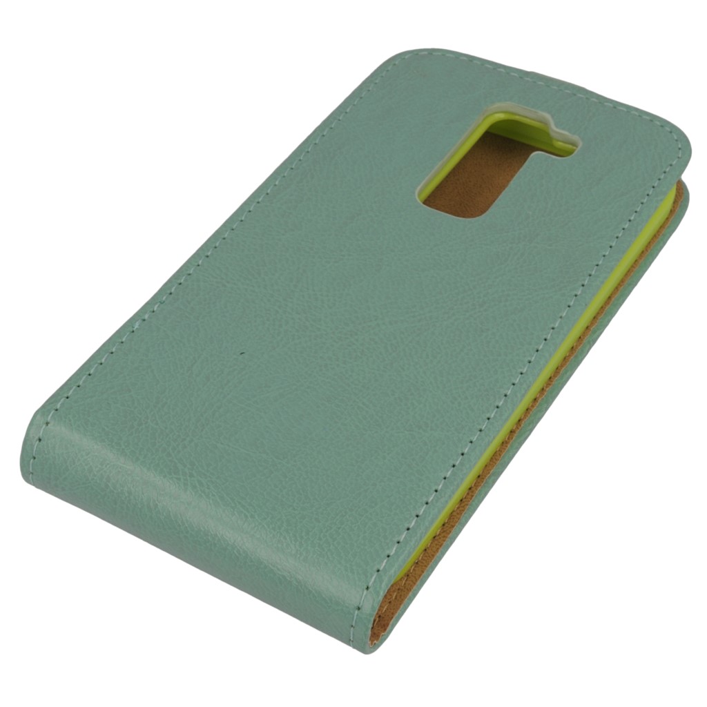 Pokrowiec z klapk na magnes Prestige Slim Flexi zielony LG G2 Mini / 3