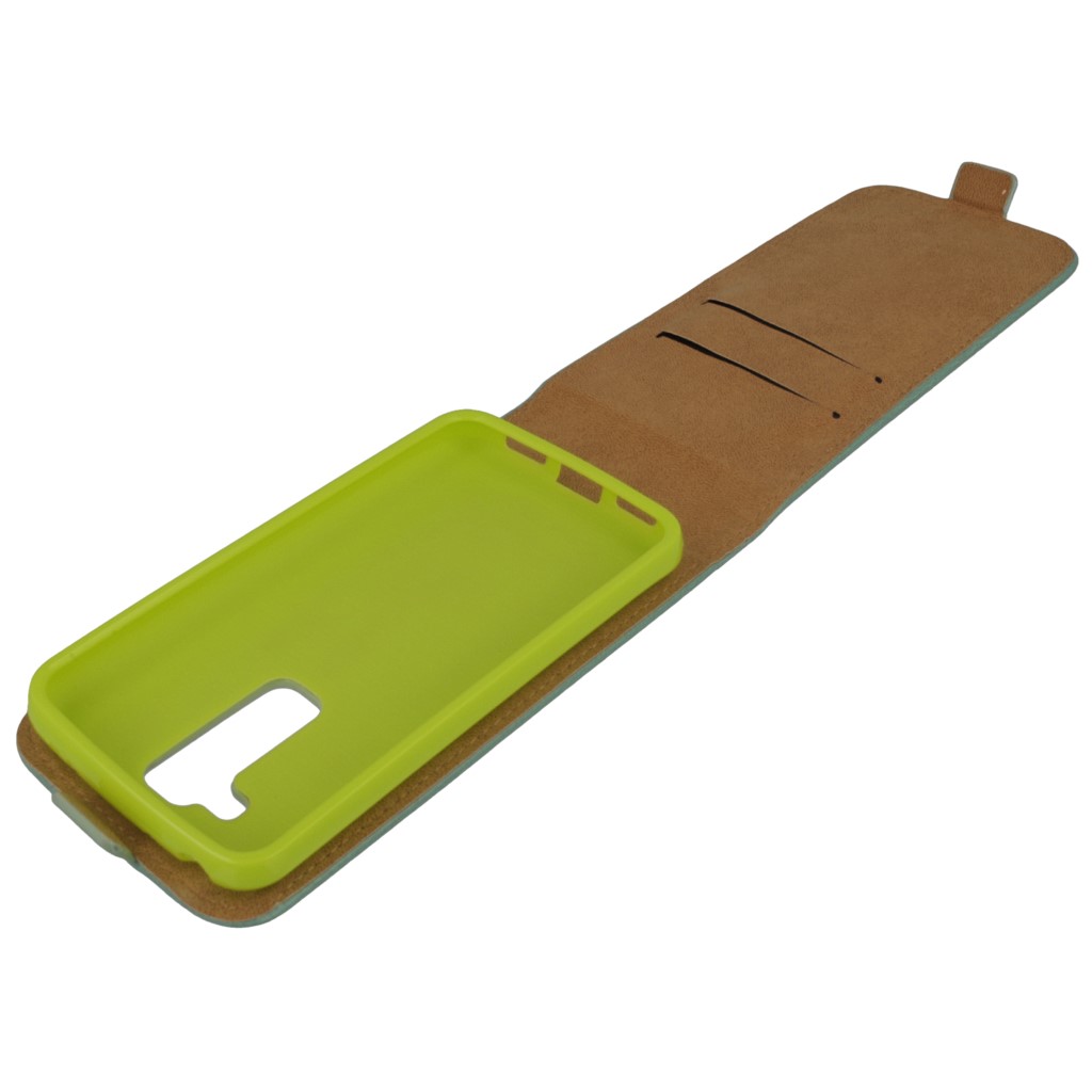 Pokrowiec z klapk na magnes Prestige Slim Flexi zielony LG G2 Mini / 7