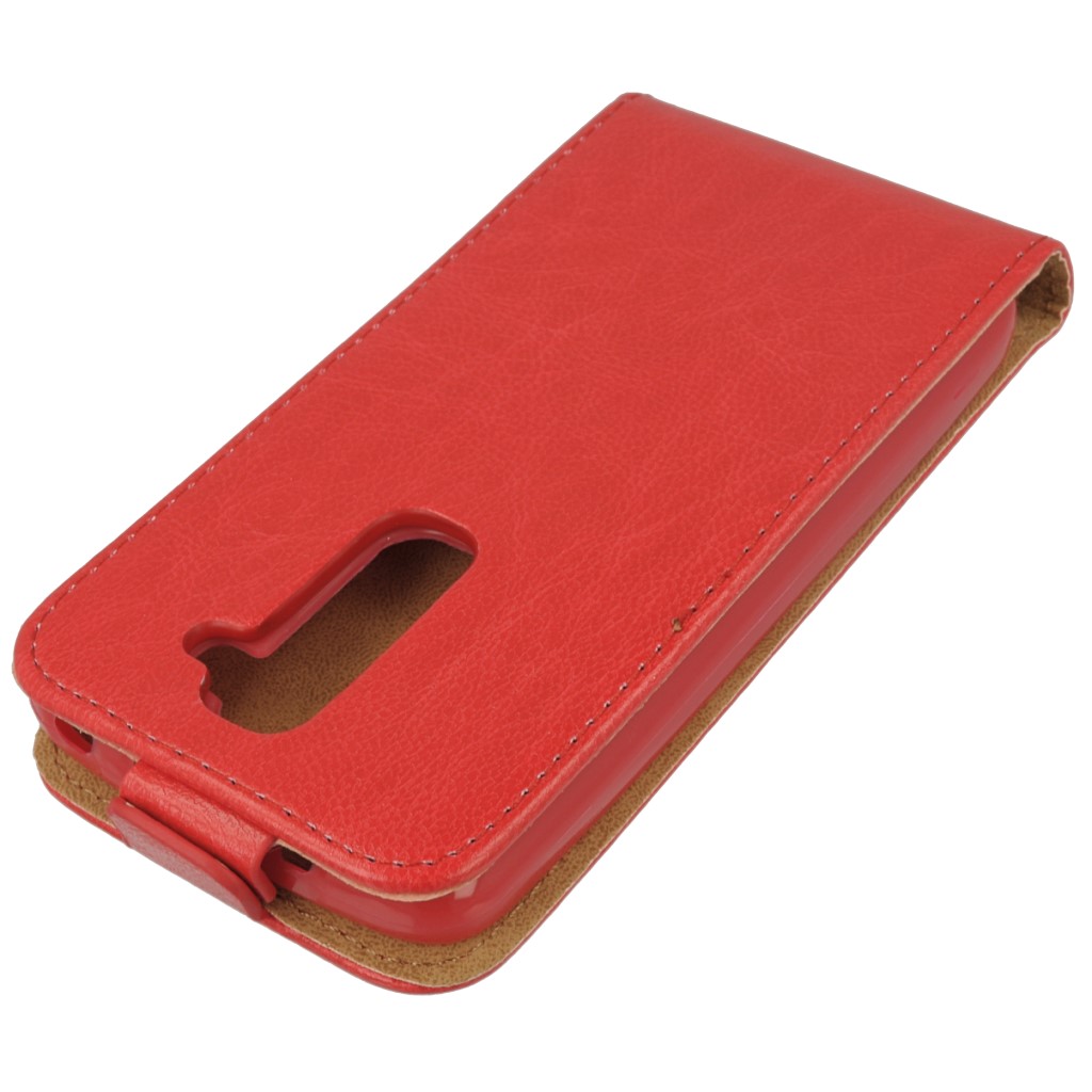 Pokrowiec z klapk na magnes Prestige Slim Flexi czerwony LG G2 Mini / 3