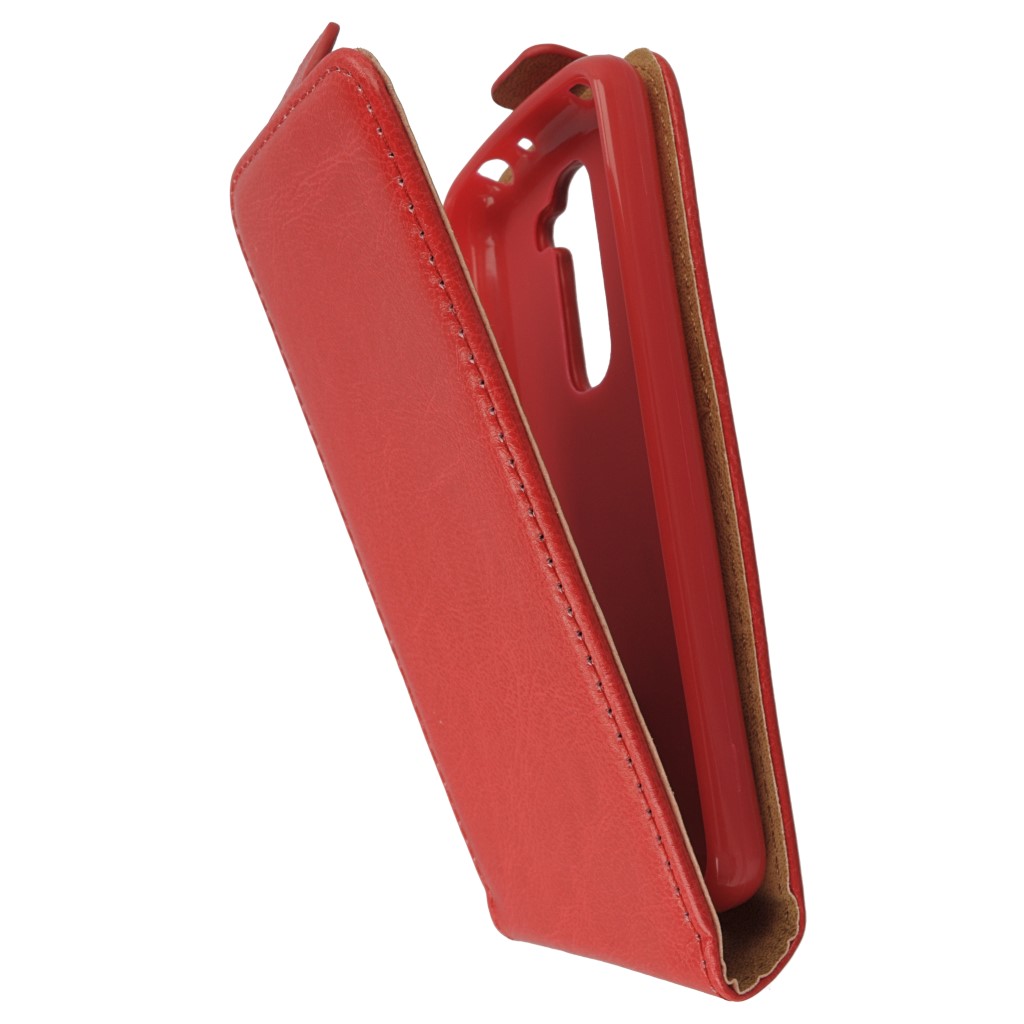 Pokrowiec z klapk na magnes Prestige Slim Flexi czerwony LG G2 Mini / 6