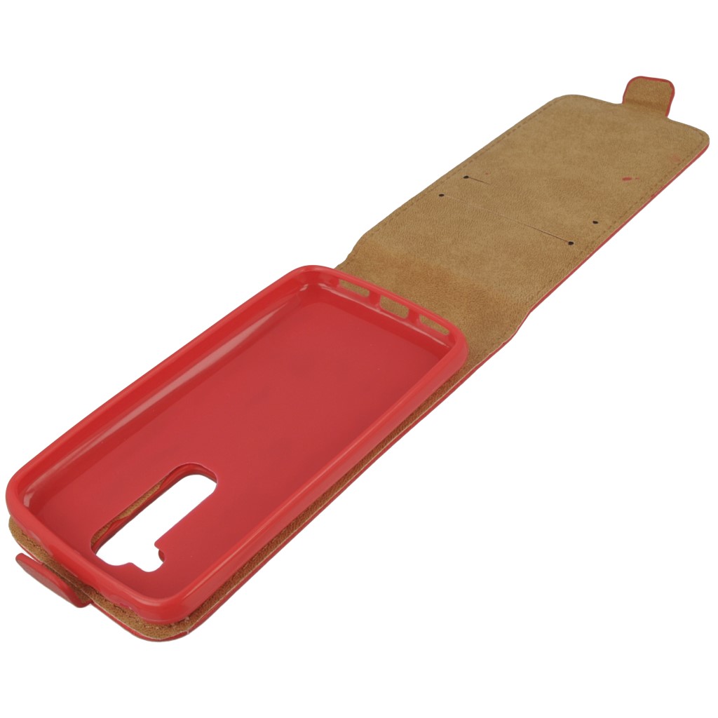 Pokrowiec z klapk na magnes Prestige Slim Flexi czerwony LG G2 Mini / 8