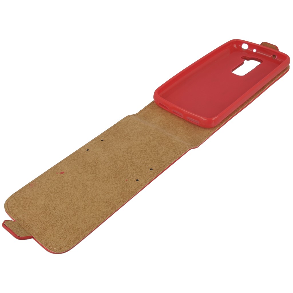 Pokrowiec z klapk na magnes Prestige Slim Flexi czerwony LG G2 Mini / 7
