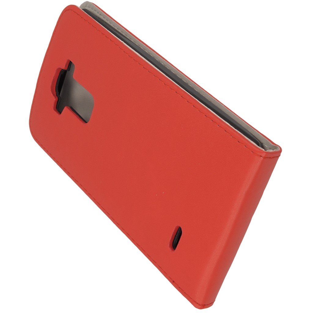 Pokrowiec z klapk na magnes Prestige Slim Flexi czerwony LG G4 Stylus / 6