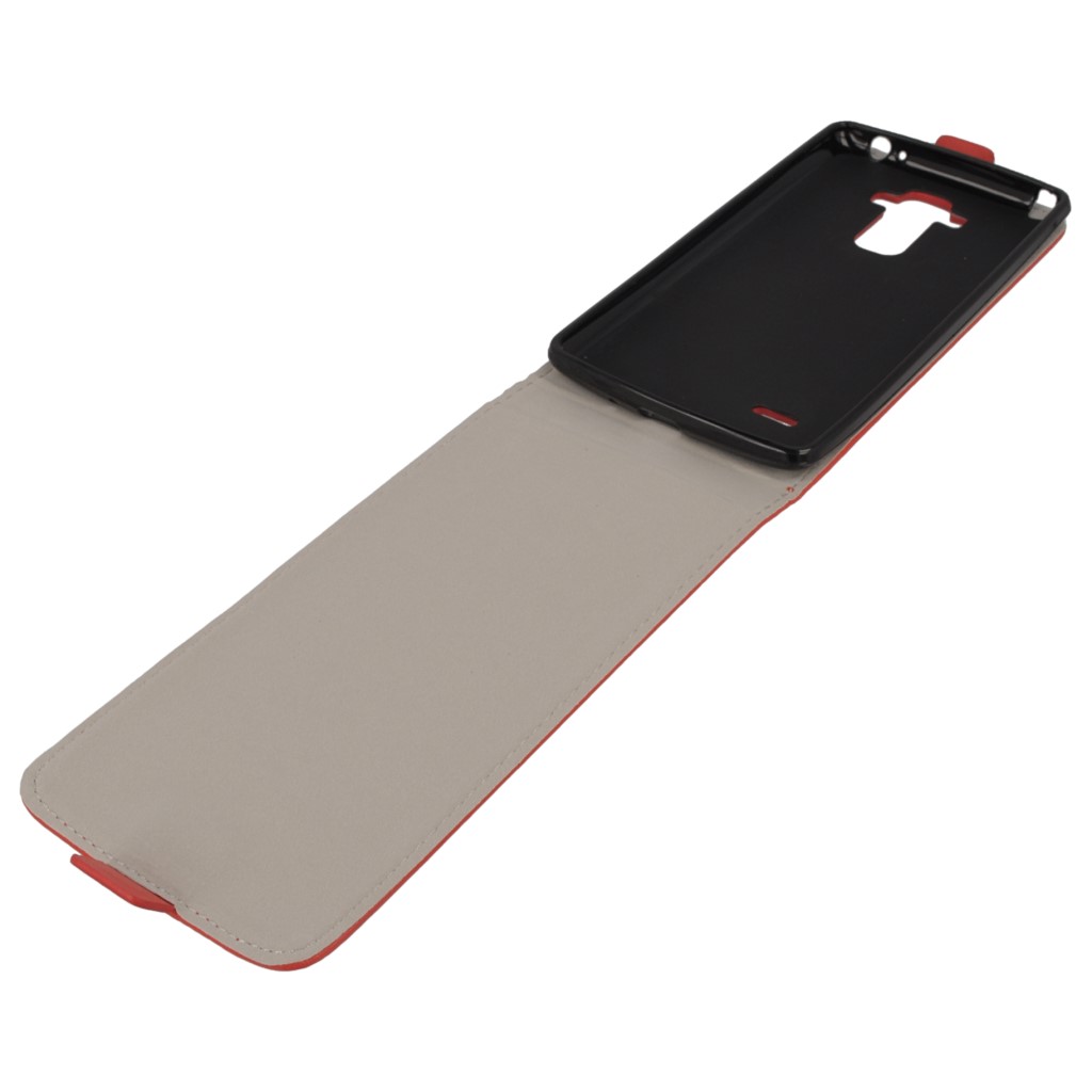 Pokrowiec z klapk na magnes Prestige Slim Flexi czerwony LG G4 Stylus / 10