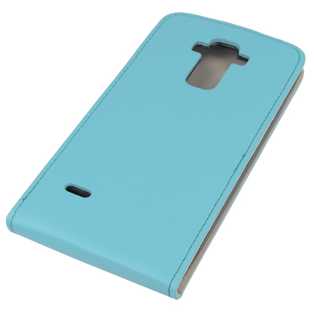 Pokrowiec z klapk na magnes Prestige Slim Flexi jasny niebieski LG G4 Stylus / 3