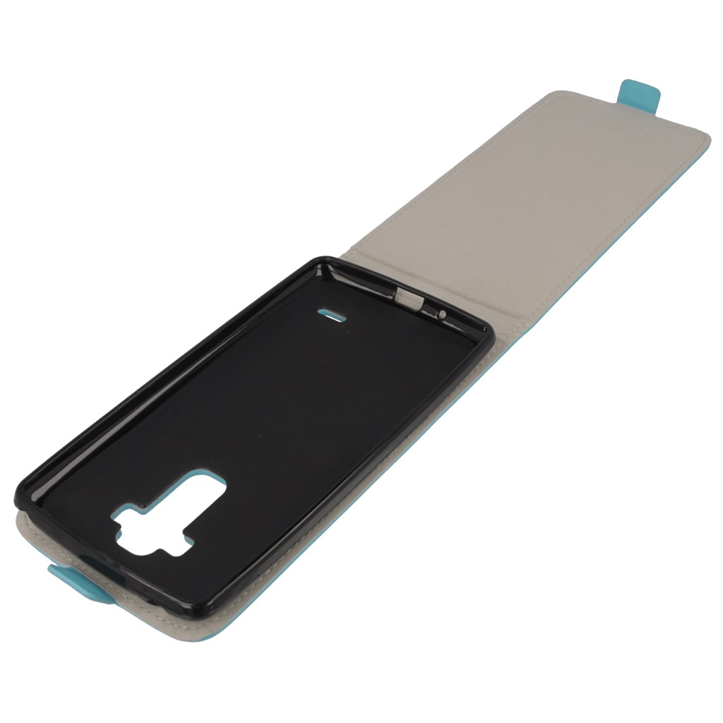 Pokrowiec z klapk na magnes Prestige Slim Flexi jasny niebieski LG G4 Stylus / 10
