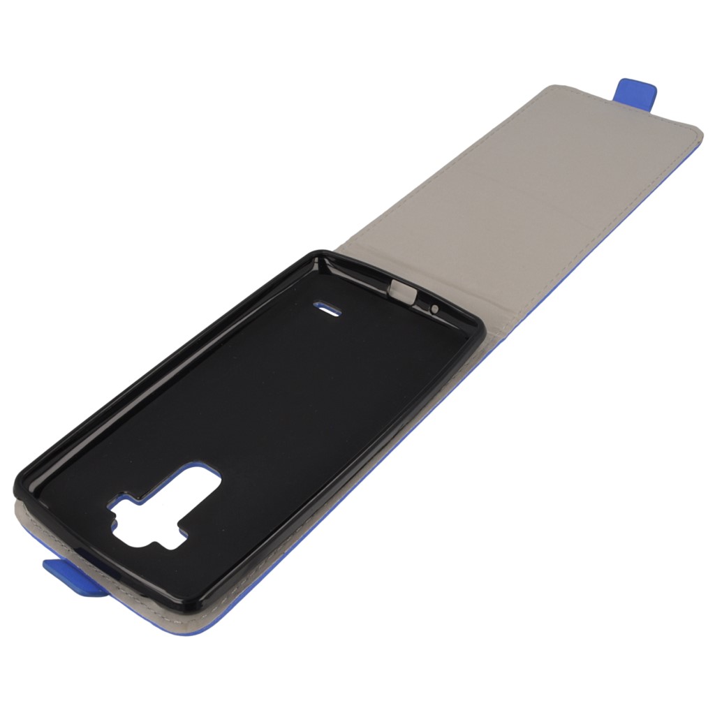 Pokrowiec z klapk na magnes Prestige Slim Flexi niebieski LG G4 Stylus / 10