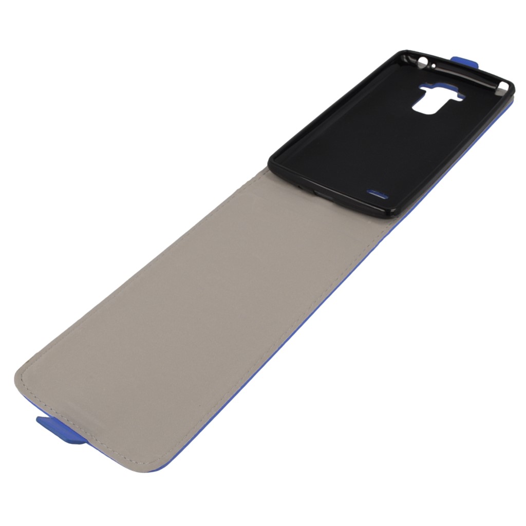 Pokrowiec z klapk na magnes Prestige Slim Flexi niebieski LG G4 Stylus / 11