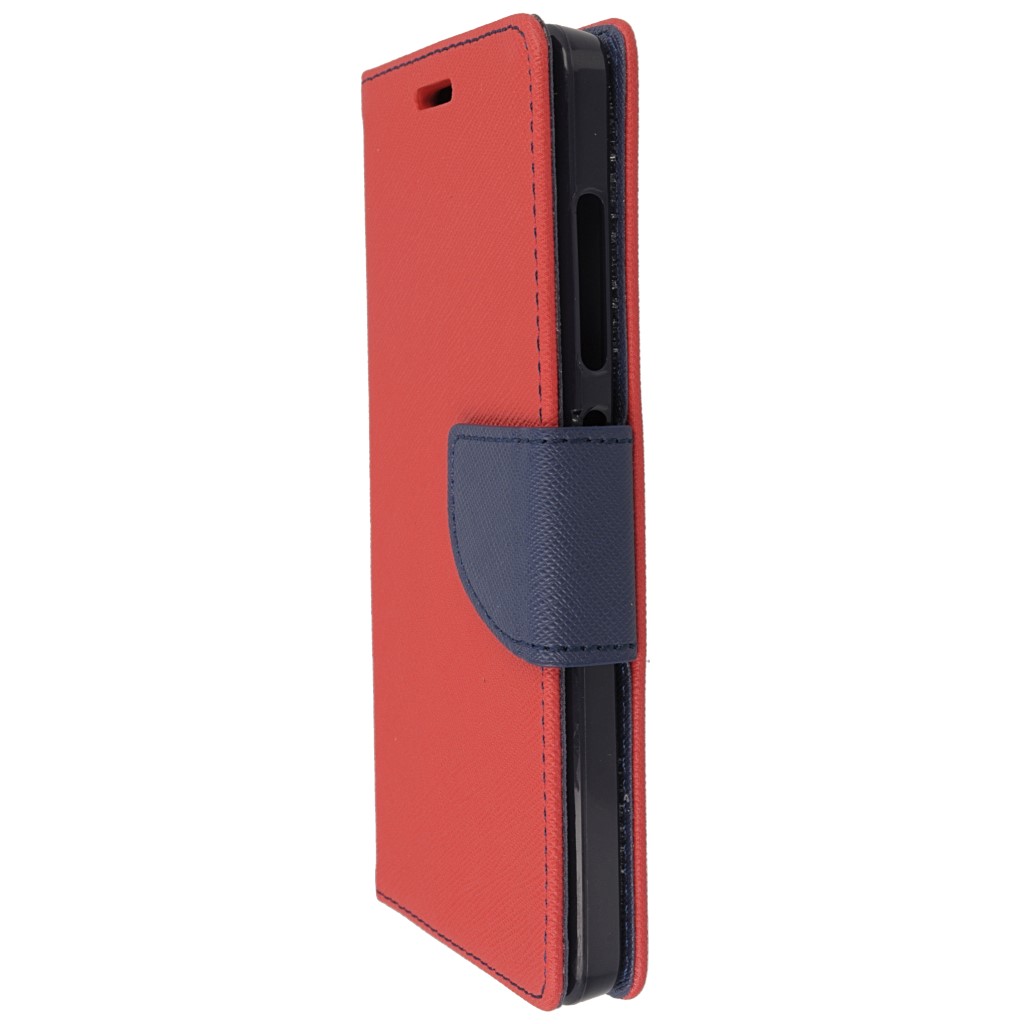 Pokrowiec etui z klapk na magnes Fancy Case czerwono-granatowe Microsoft Lumia 540 Dual SIM / 5